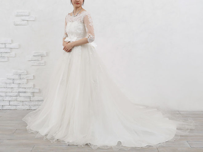 鈴鹿店　ウェディングドレス W5017　7～9号