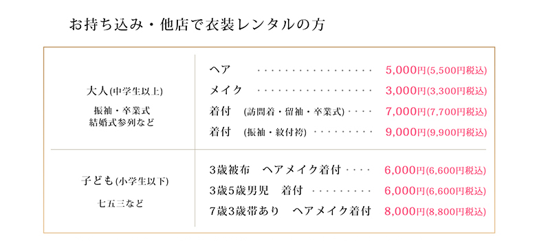 ヘアメイク着付