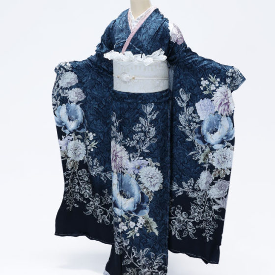 鈴鹿店 F1791 JILLSTUART 青緑地 大きな花と実